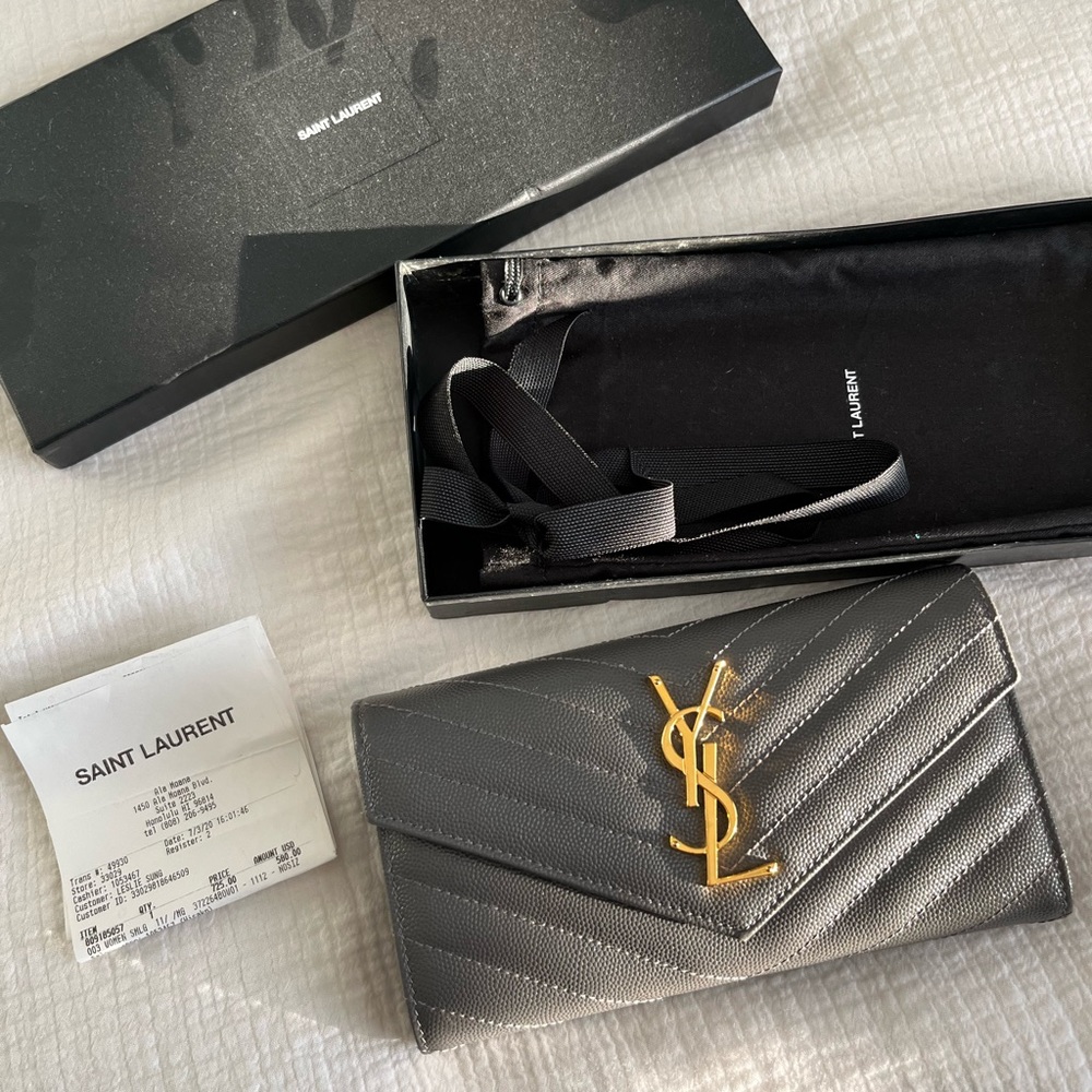 YSL Cassandre Matalasse Large Flap Wallet